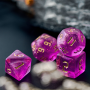 Dés Acylic Glitter - Rose Rouge - Udixi