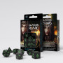 Classic Runic- Set de dés - Noir - Vert - Qworkshop