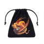 Sac à dés - Dragon - Noir - Adorable - Qworkshop