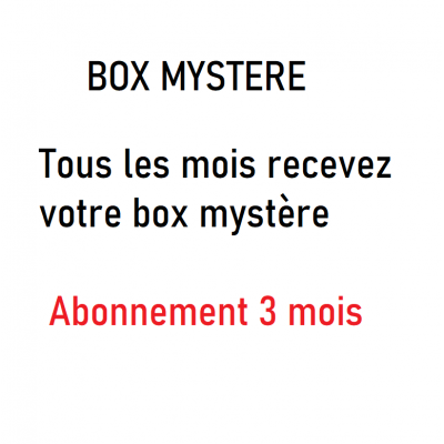 Abonnement 3 mois envoi mystère