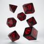 Dragons - Set de dés - Onyx - Noir - Rouge - Qworkshop