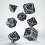 Dwarven - Set de dés - Gris - Noir - Qworkshop