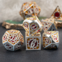 Gearwheel Metal Dice Set  - Orange - Rouge -  Udixi