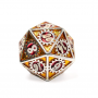 Gearwheel Metal Dice Set  - Orange - Rouge -  Udixi