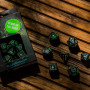 Elvish - Set de dés - Noir - Fluorescent - Qworkshop