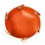 Piste de dés - Rond - Faux cuir - Orange - Udixi