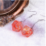 Boucle d oreilles - D20 - Rouge - Orange - Udixi