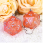 Boucle d oreilles - D20 - Rouge - Orange - Udixi