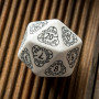 Level Counter - D20 - Blanc - Noir - Qworkshop