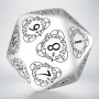 Level Counter - D20 - Blanc - Noir - Qworkshop