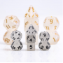 Mini Dice - Set 7 dés - Transparent - Noir - Fluo - HD
