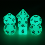 Mini Dice - Set 7 dés - Bleu - Noir - Fluo - HD