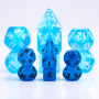 Mini Dice - Set 7 dés - Bleu - Noir - Fluo - HD