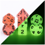 Mini Dice - Set 7 dés - Rouge - Noir - Fluo - HD