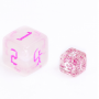 Mini Dice - Glitter - Rose - Blanc - HD