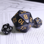D20 - Titan Dice 40 mm - Pearl - Noir - Doré - HD