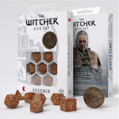 The Witcher  - Set de dés - Vesemir - The Wise Witcher  - Qworkshop