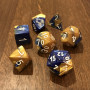 Chessex - Gemini - Bleu - Doré - Set 7 dés - CHX 26422