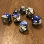 Chessex - Gemini - Bleu - Acier - Set 7 dés - CHX 26423