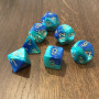 Chessex - Gemini - Bleu - Sarcelle  - Set 7 dés - CHX 26459