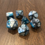 Chessex - Gemini - Acier - Sarcelle  - Set 7 dés - CHX 26456