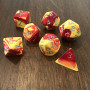 Chessex - Gemini - Rouge - Jaune - Set 7 dés - CHX 26450