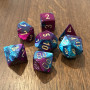 Chessex - Gemini - Pourpre - Sarcelle - Set 7 dés - CHX 26449