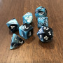 Chessex - Gemini - Noir - Coquillage - Set 7 dés - CHX 26446