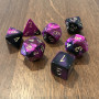 Chessex - Gemini - Noir - Pourpre - Set 7 dés - CHX 26440