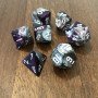 Chessex - Gemini - Pourpre - Acier - Set 7 dés - CHX 26432