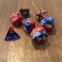 Chessex - Gemini - Bleu - Rouge - Set 7 dés - CHX 26429