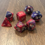 Chessex - Gemini - Pourpre - Rouge  - Set 7 dés - CHX 26426