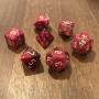 Chessex - Signature - Vortex - Bordeaux - Set 7 dés - CHX 27434