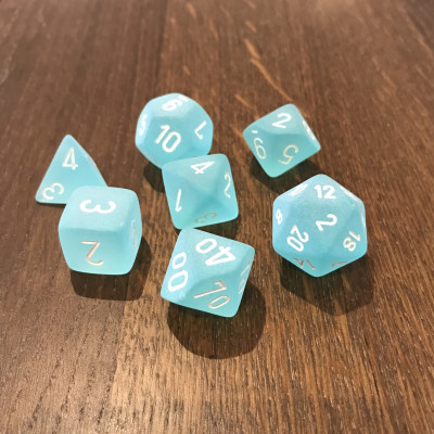 Chessex - Signature - Frosted - Sarcelle - Set 7 dés - CHX 27405