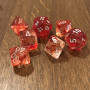 Chessex - Signature - Nebula  - Rouge   - Set 7 dés - CHX 27554