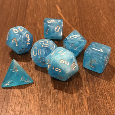 Chessex - Signature - Luminary - Sky   - Set 7 dés - CHX 27566