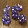 Chessex - Signature - Borealis -  Pourpre   - Luminary - Set 7 dés - CHX 27577