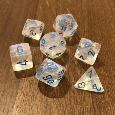 Chessex - Signature - Borealis -  Icicle - Luminary - Set 7 dés - CHX 27581