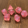 Chessex - Signature - Borealis -  Rose - Luminary - Set 7 dés - CHX 27584