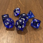 Chessex - Translucide - Bleu - Blanc - Set 7 dés - CHX 23076