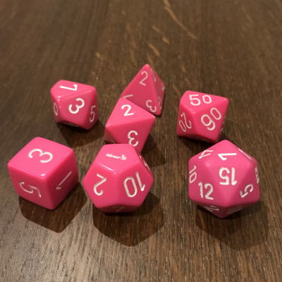 Chessex - Opaque - Rose - Set 7 dés - CHX 25444