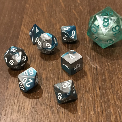 Chessex - Mini Gemini - Acier - Sarcelle - Blanc -  Mini Set