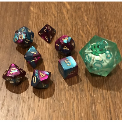 Chessex - Mini Gemini - Pourpre - Sarcelle - Doré -  Mini Set