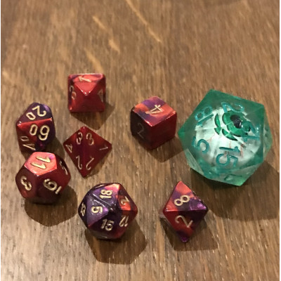 Chessex - Mini Gemini- Rouge Pourpre  - Doré - Mini Set