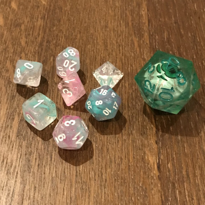 Chessex - Mini Nebula - Wisteria - Blanc  - Mini Set