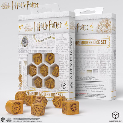 Harry potter - Set de dés - Gryffindor - Doré