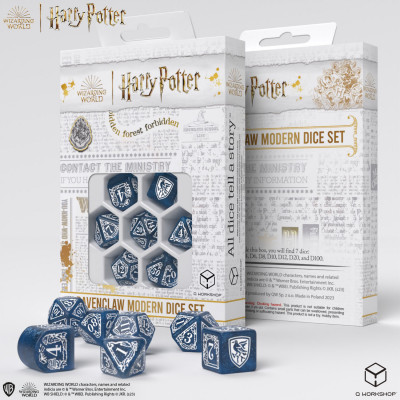 Harry potter - Set de dés - Ravenclaw - Serdaigle  - Bleu