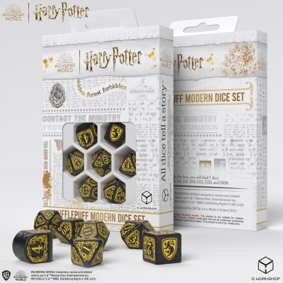 Harry potter - Set de dés - Hufflepuff  - Poufsouffle   - Noir