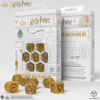 Harry potter - Set de dés - Hufflepuff  - Poufsouffle   - Jaune