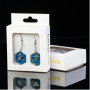 Boucle d oreilles - D20 - Translucide - Bleu - Udixi